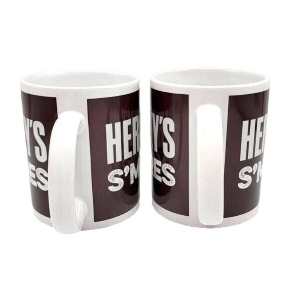 2/$15 Hershey's S'mores Mug Set Brown White Graham Cracker Chocolate Marshmallow - Picture 5 of 12